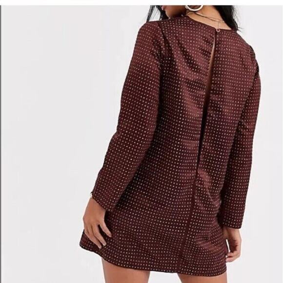 ASOS DESIGN Petite mini shift dress Womens Size 6 stud embellishment Shirt NWT - Picture 2 of 13
